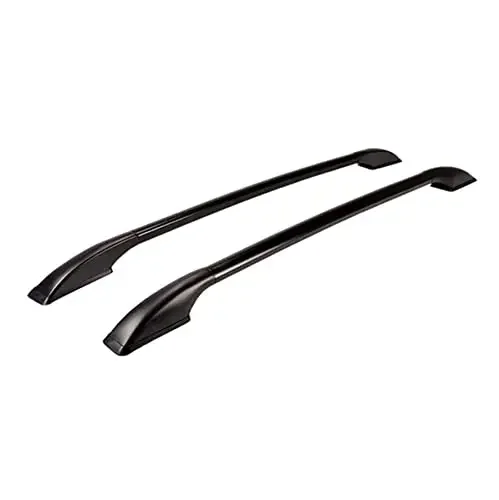 Pair M Aluminum Car Roof Rack Decorative Top Frame Side Rail Bar Cover Black