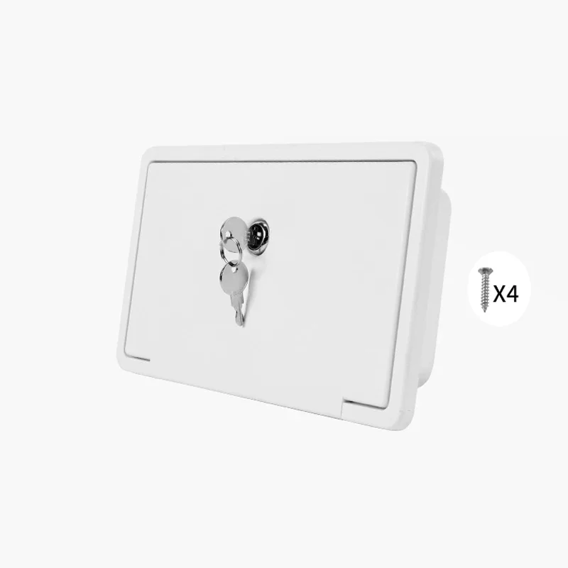 Hatch with Storage Box and Lock ABS White Waterproof RV Caravan Hatchdoor - Model [Model Number] for Outdoor Motorhome, RV, Marine Boats