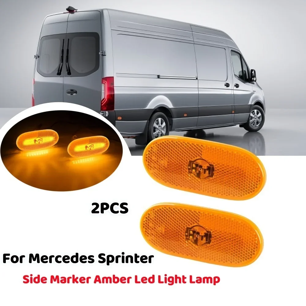LED Side Marker Lens Signal Lamp Replacement for Mercedes Sprinter W907 W910 2018-2025 (A9068201456)