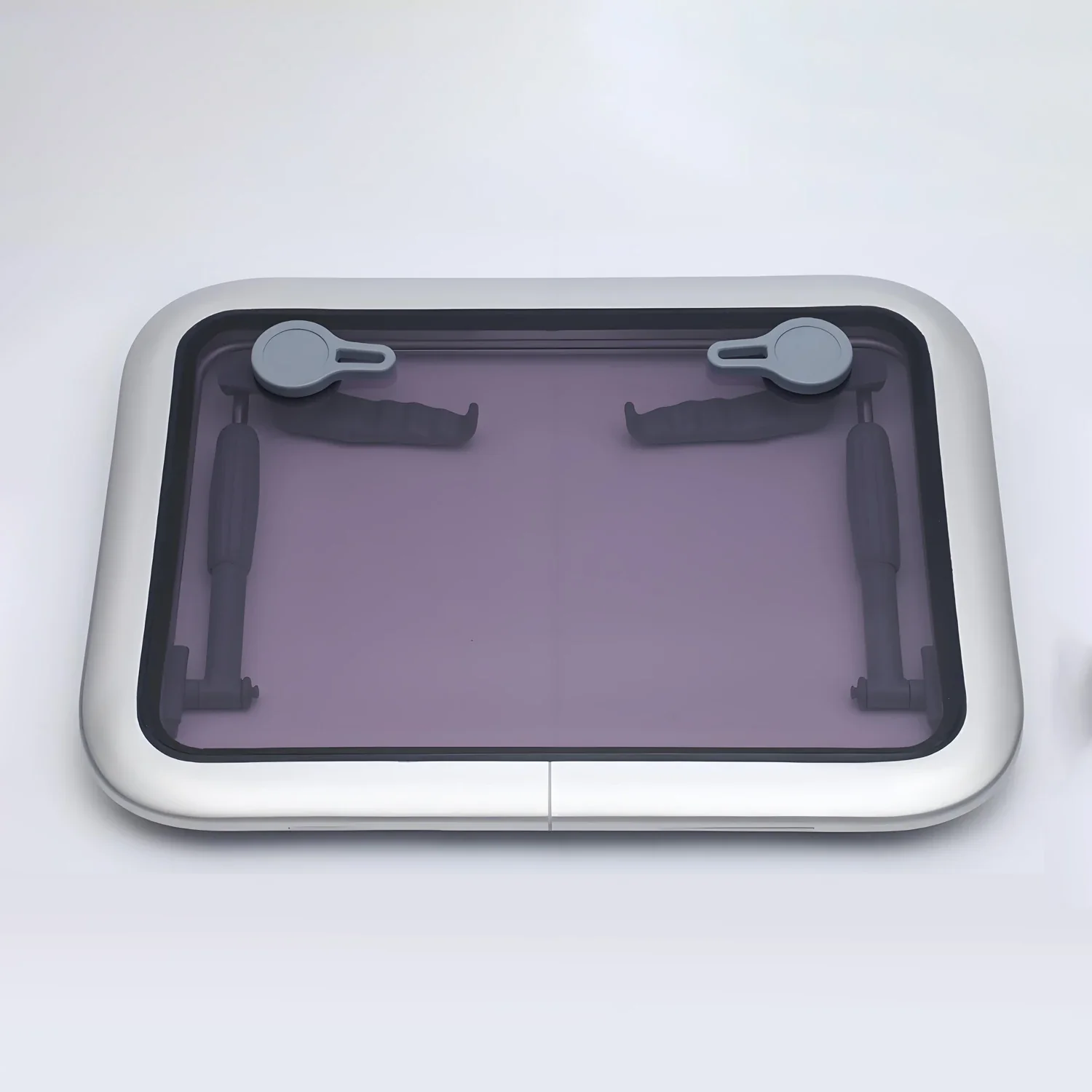 14 Inch RV/Boat Skylights Window Aluminum Hatchdoor Push Out Tempered Glass Ventilation Hatch Window for Yacht Marine