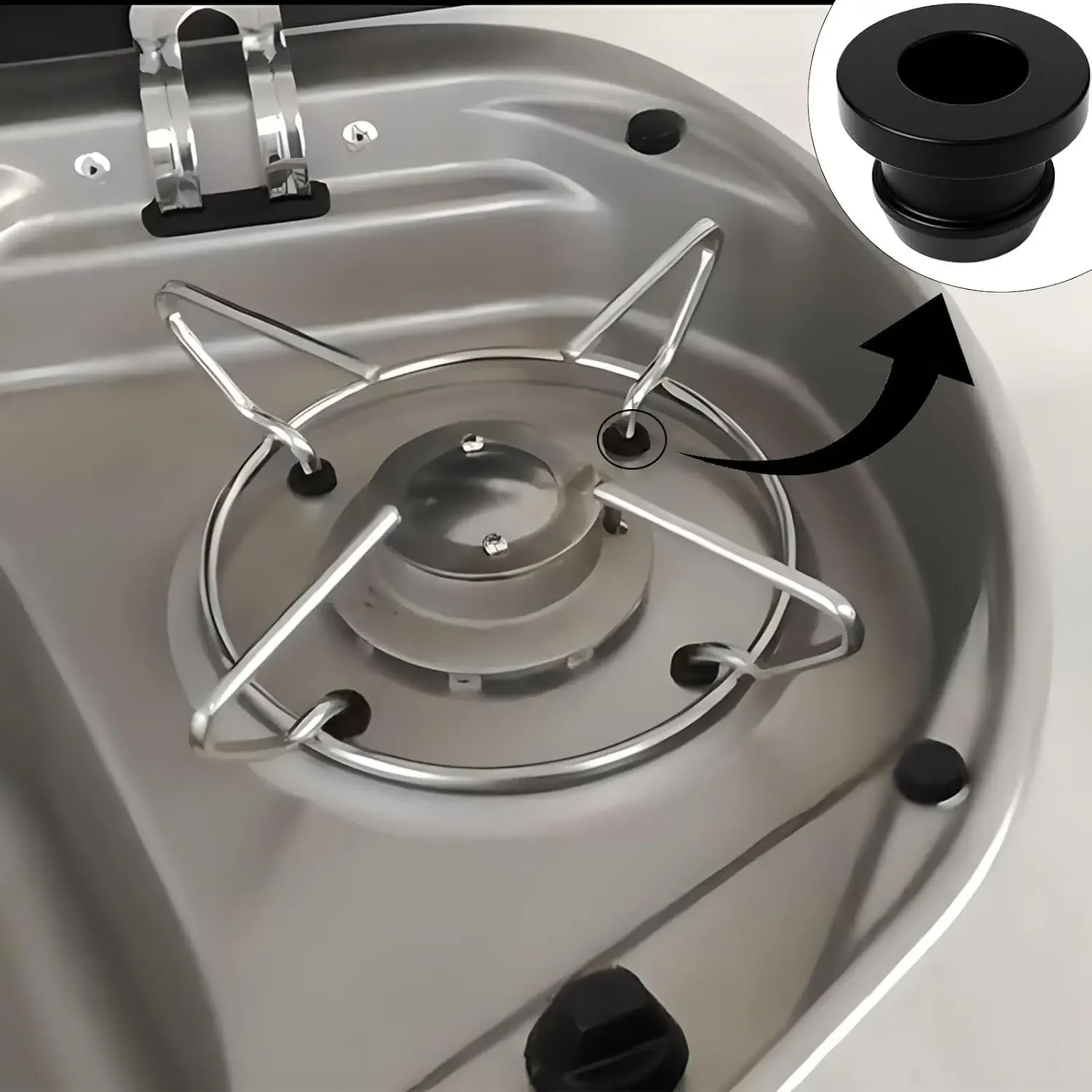 16PCS Smev Dometic Grommet Sleeve Pan Hob Support Kit for Motorhome Caravan Camper Van Trailer 44990000122