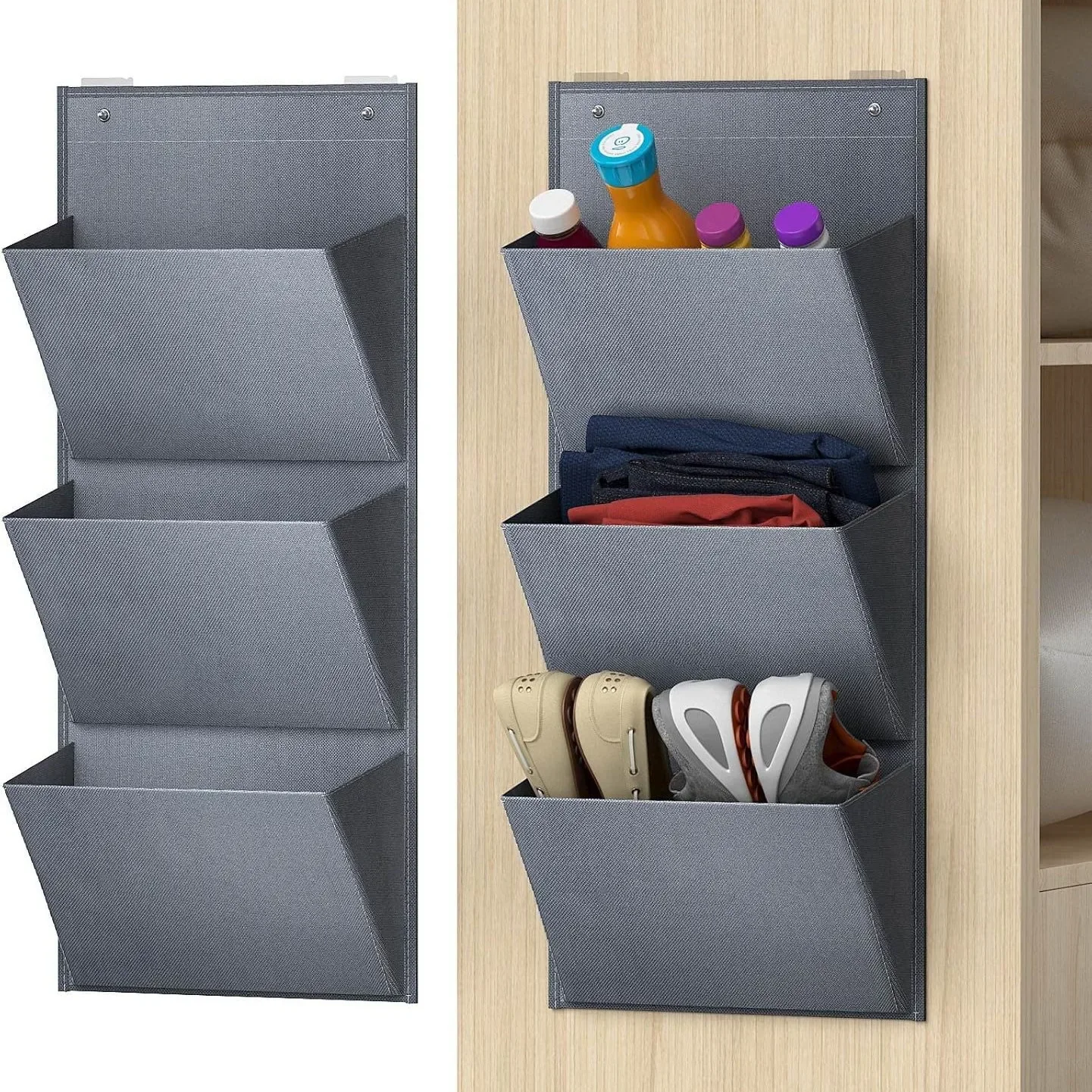 RV Shoe Cabinet - Wall Mounted Shoe Rack for Camping & Narrow Closets - Adhesive Tape, Space Saving