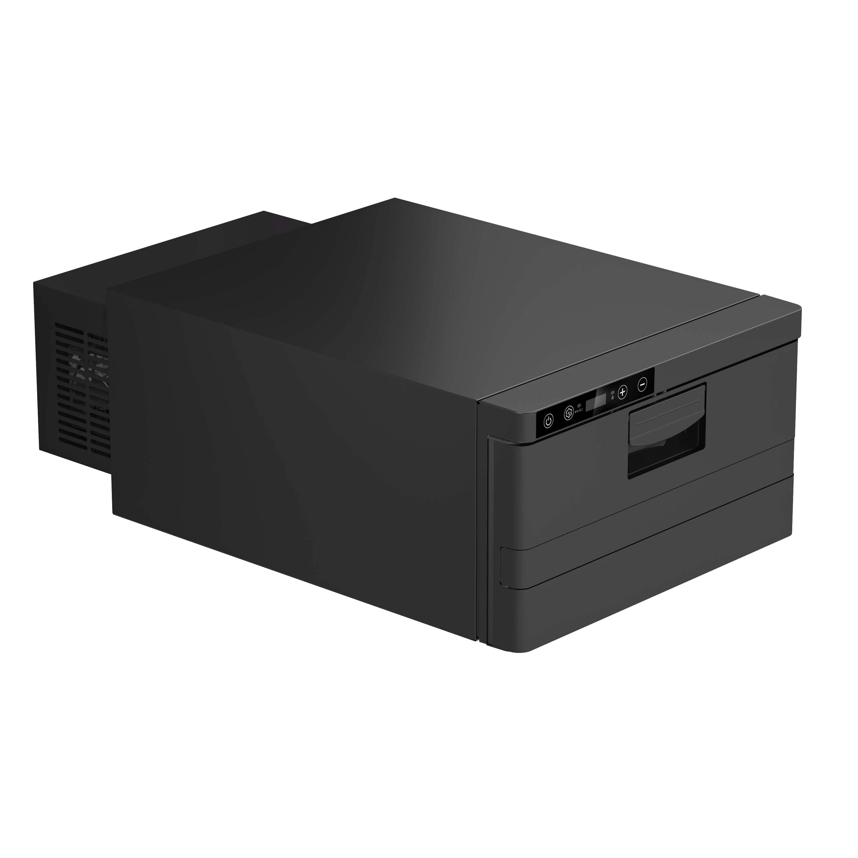 DC 12V/24V Drawer Refrigerator 31L Mini Car Fridge LED Light for Truck, RV, Camper