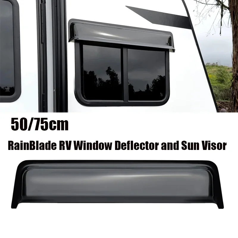 RainBlade RV Window Deflector and Sun Visor, 50/75cm, Universal RV Window Rain Shield Let me know if you need help with any other product titles!