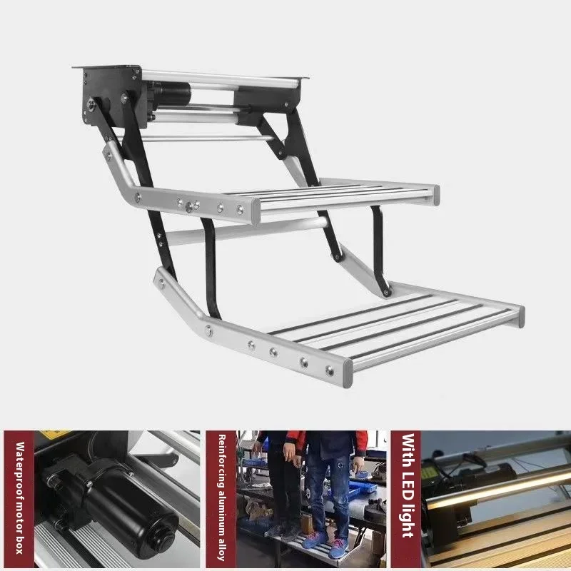 Aluminum Alloy Double Layer/Single Layer Folding Step for RV/Caravan Trailer