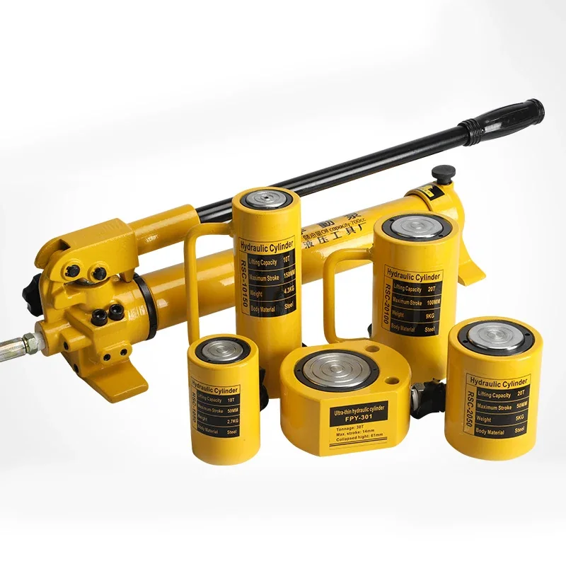 5T/10T Ultra-thin Portable Hydraulic Jack Hydrocylinder Split Booster Stroke Manual Vertical RV Accessory