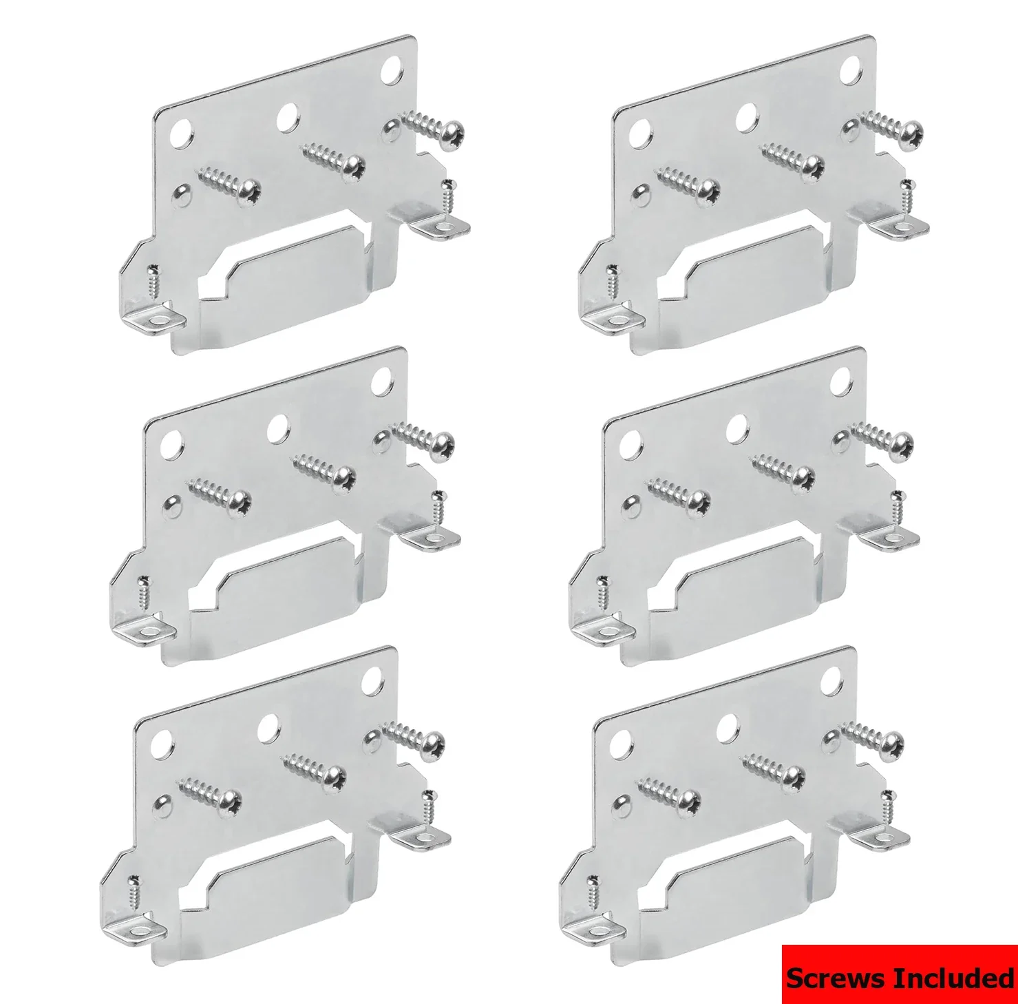 6PCS RV Mounting Brackets with Fitting Screws for Skorva, Trylsil, Hemnes, Malm, Brimnes Beds - Outdoor Camping Caravan Accessory