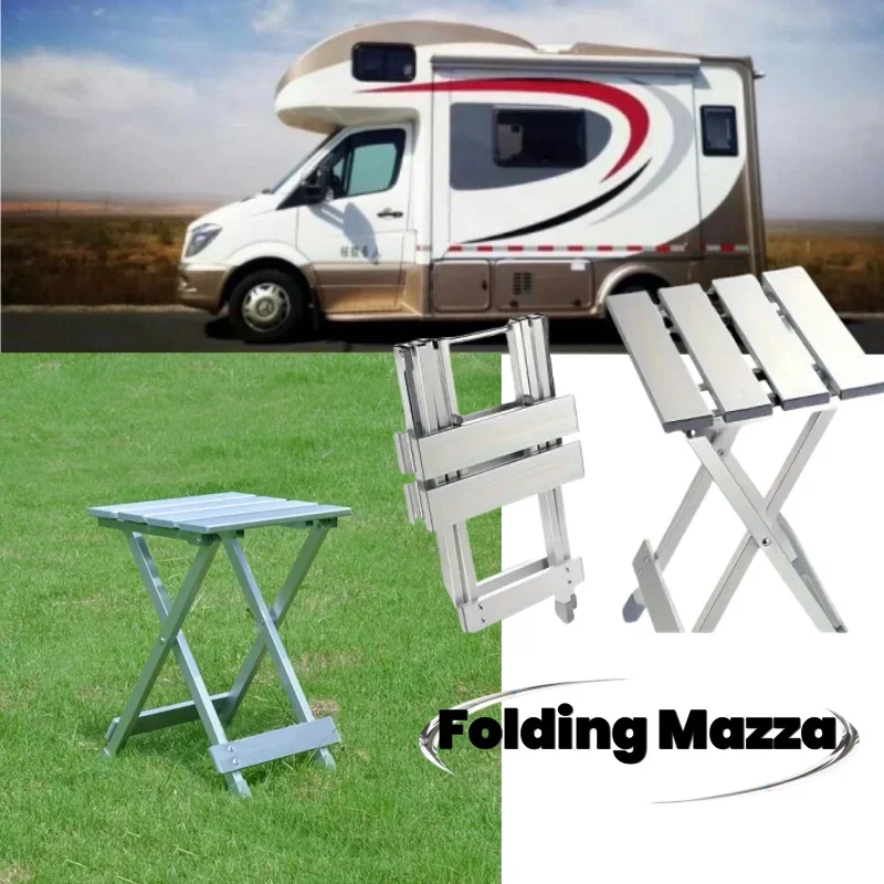 1PC Portable Folding Mazer Aluminum Alloy Compact Foldable Chair for RV Camping Hiking, Lightweight and Durable