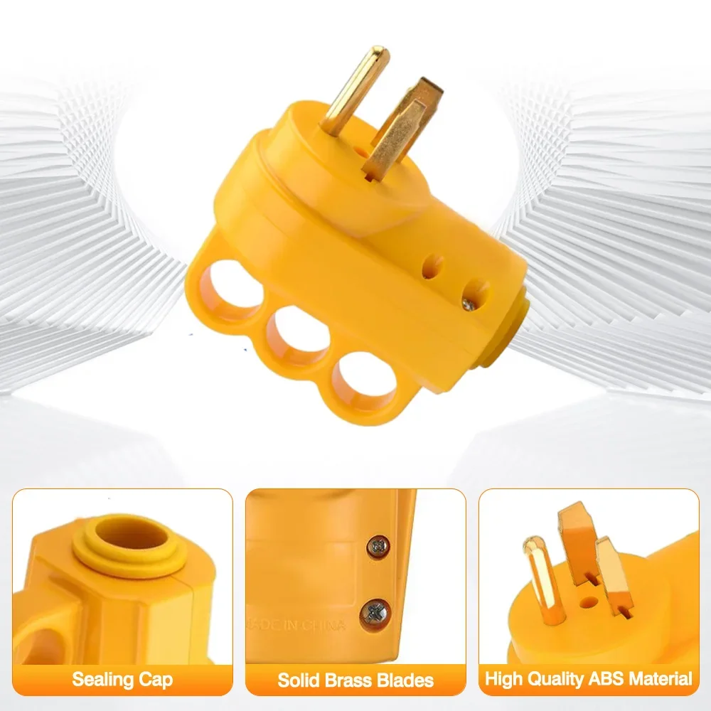 NEMA 6-50P/NEMA 6-30P Male Inlets 30A/50A 250V for RV and Caravan, US Plug Types