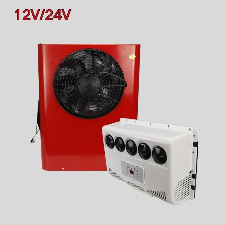 12V/24V Split Truck Parking Air Conditioner for RV, Farm Van, Pickup - Fast Cooling