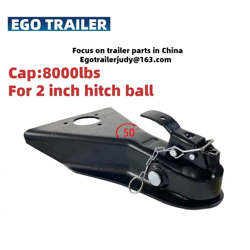 EgoTrailer 8000lbs 2 Hitch Ball A-Frame Trailer Coupler Coupling RV Weld On Trailer Parts Accessories