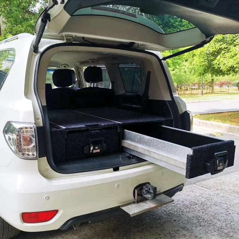 Trunk Drawer Storage Cabinet for Tank 300 Patrol Y62 Prado SUV, Modified Trunk Storage Cabinet - Magic Box