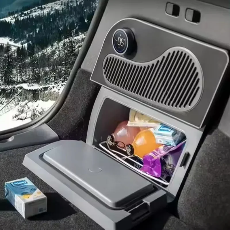 Factory Direct Car Fridge for Tesla Model Y, Rear Trunk Side Refrigerator, 12V Compressor Cooler Refrigerator