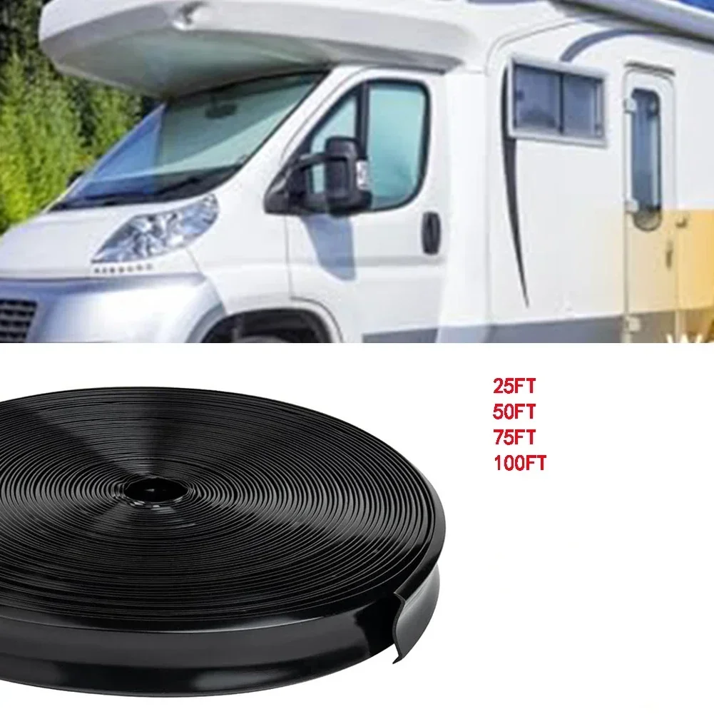 RV Insert Trim Molding Screw Cover 7/8 Inch Black Heavy Duty Vinyl Travel Trailer Trim Let me know if you need help with any other product titles!