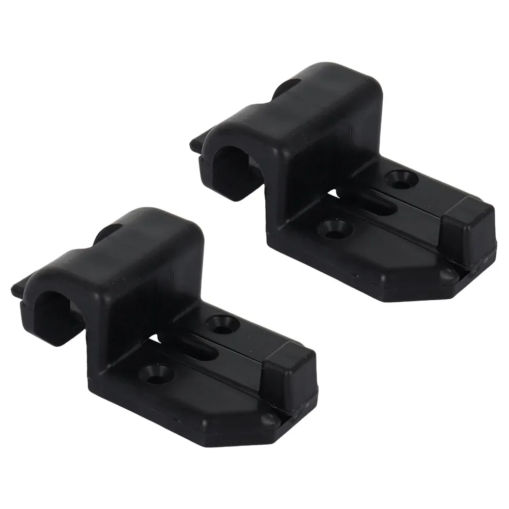 2PCS Automobiles Parts Black Sliding Table Rail Brackets With Hooks for RV Travel Trailers & Camping Vehicles