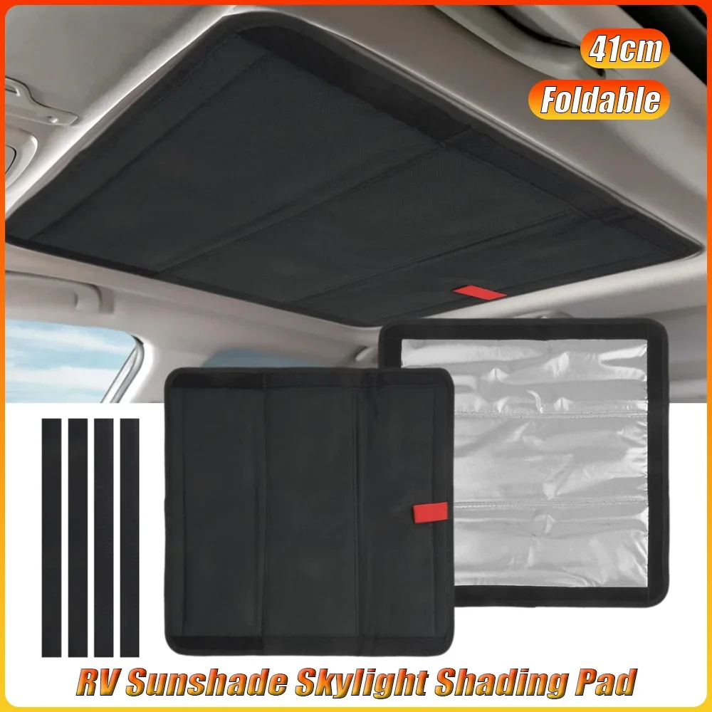 41cm Foldable Awning Cover, 1PC RV Sunshade Skylight Shading Pad, Waterproof Camping & Tailgate Sunshade for Car Trailer & RV