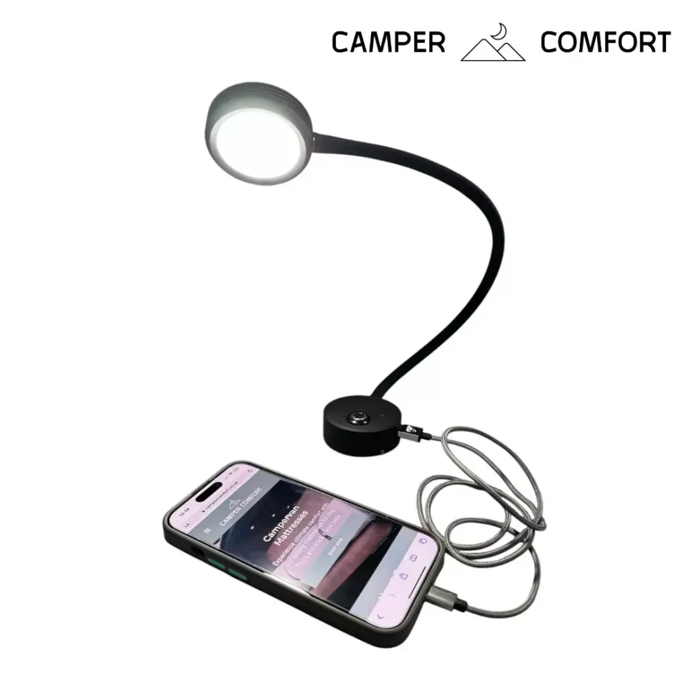 1pc 12V LED Campervan Flexible Reading Map Light With USB Port for VW T5/T6 Motorhome Caravan Camper Van RV Interior Parts
