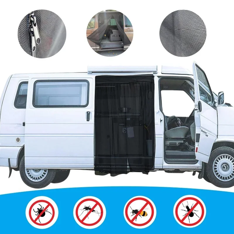 Magnetic Insect Screen Net for VW T5 T6 Camper, Anti-Mosquito Car Curtain Door Accessory
