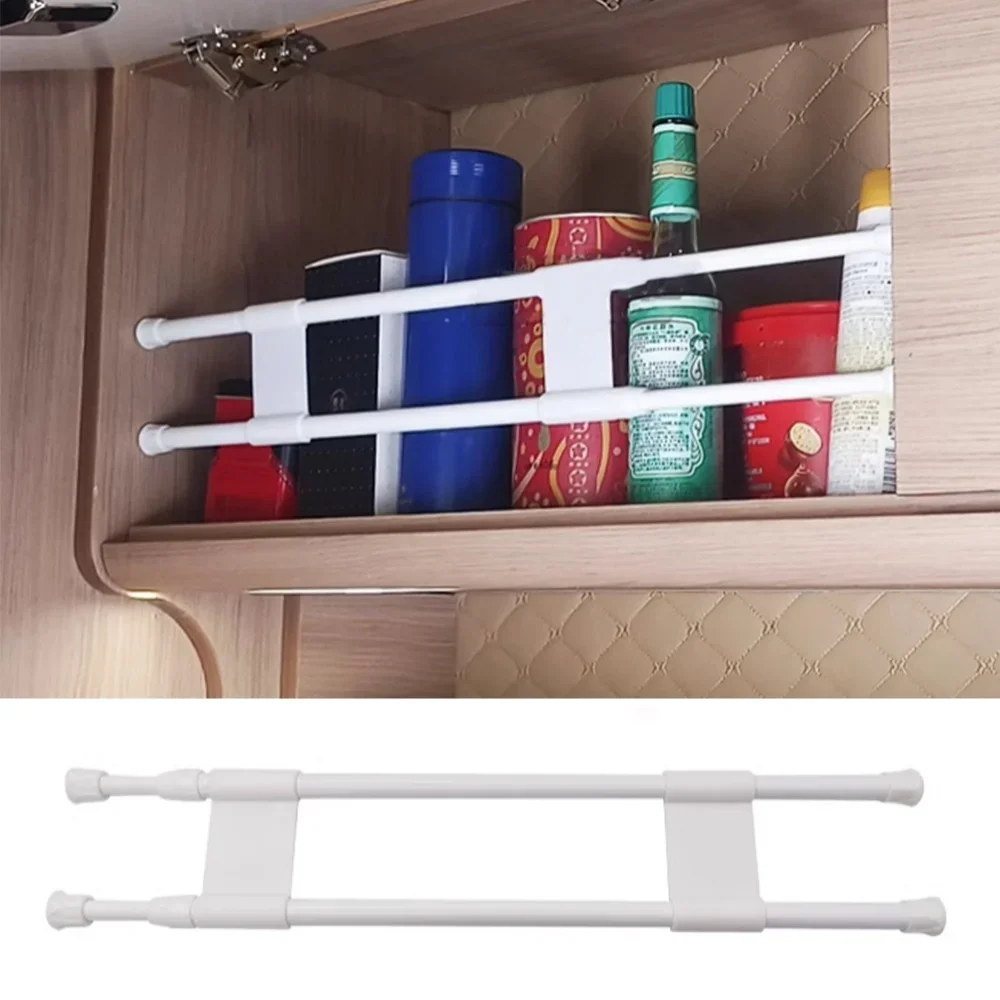 RV Modification Accessories Cabinet Gear Lever Wardrobe Adjustable Detachable Telescopic Baffle 1Set