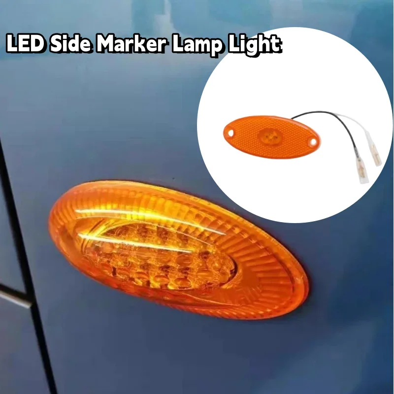 SMLR2012 L2012 06028 12V Amber Oval LED Side Marker Lamp Light for Caravan Motorhome