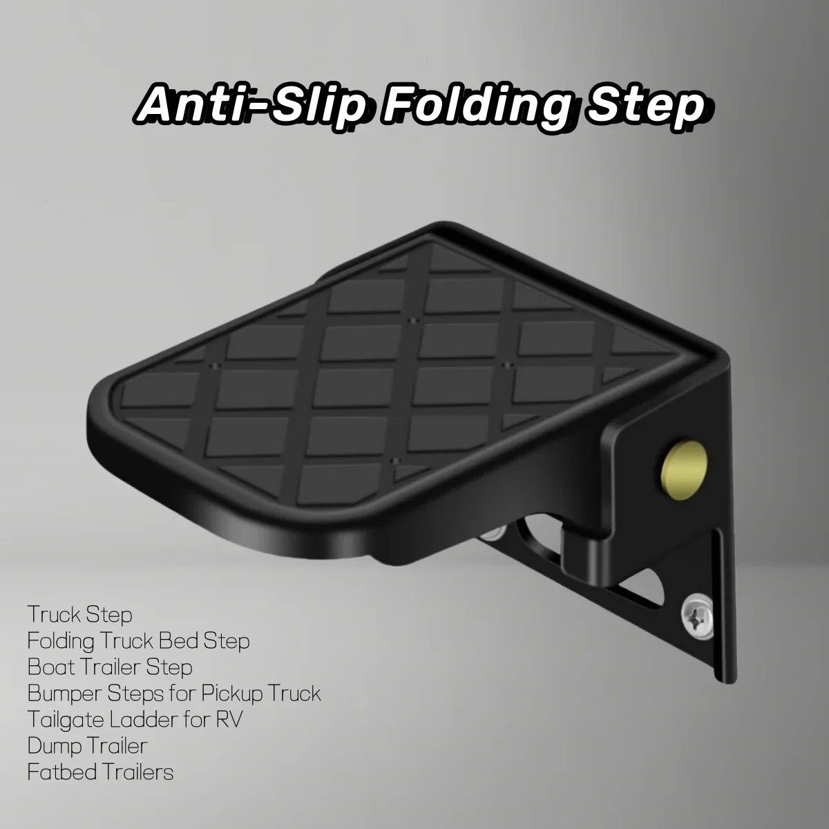 2pcs Pack Safety Anti-Slip Folding Truck Bed Steps for Boat Trailers, Bumpers, Pickup Trucks & RV Campers Accessories