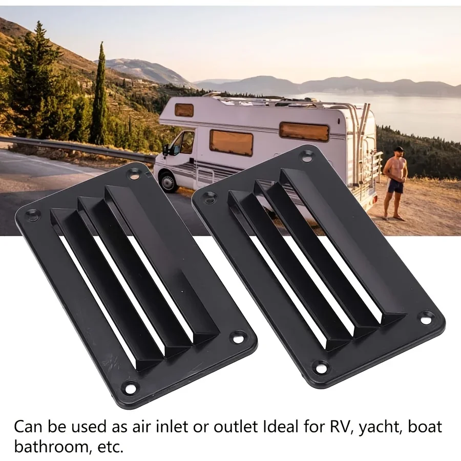 1PC Ventilation Hood RV Yacht Louver Air Outlet Cover - Square Grille Nylon ABS Plastic Material Ventilation Hood RV Accessories