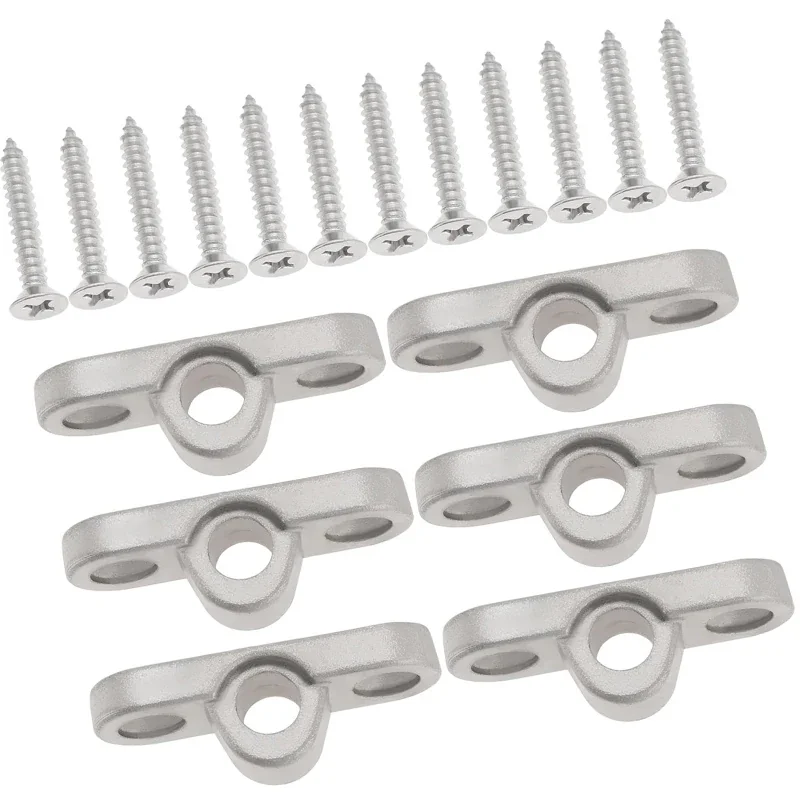 6Pcs Awning Eyelets Wall Eyelets 44x15mm with Screws for Caravan & Motorhome, 8mm Hole Awning Grommets for Caravans Accessories