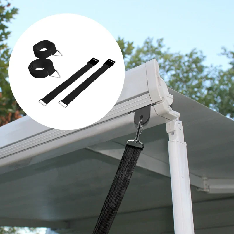 Adjustable RV Sunshade Awning Bands Straps for Self-Driving RV Camping - Snap-on Luggage and Suitcase Fixing Straps Accessories