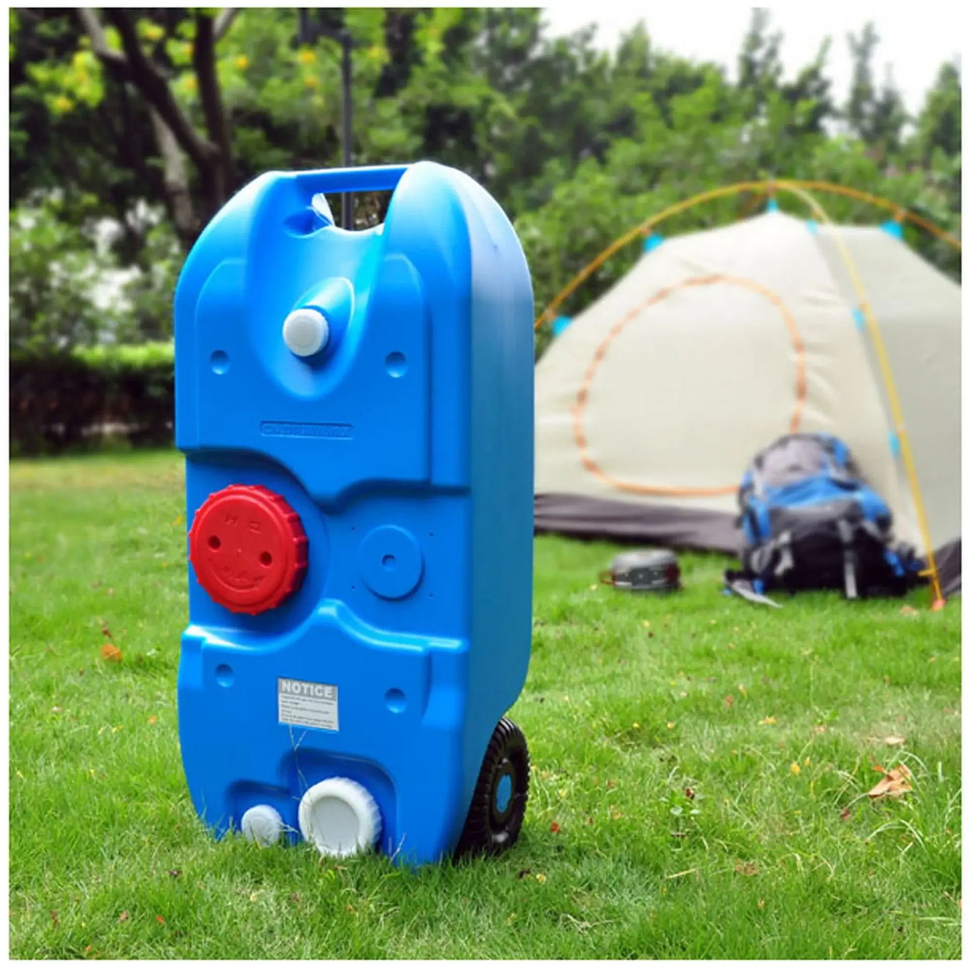 RV Camping Vessel Outdoor Wheeled Mobile Plastic Water Tank 25L/40L, Portable Water & Sewage Transfer Box