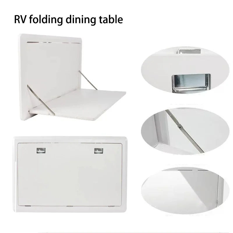Outdoor Lighted Folding Plastic Table - RV/Caravan Accessory Shelf With Tilt & Lock (Model:...)