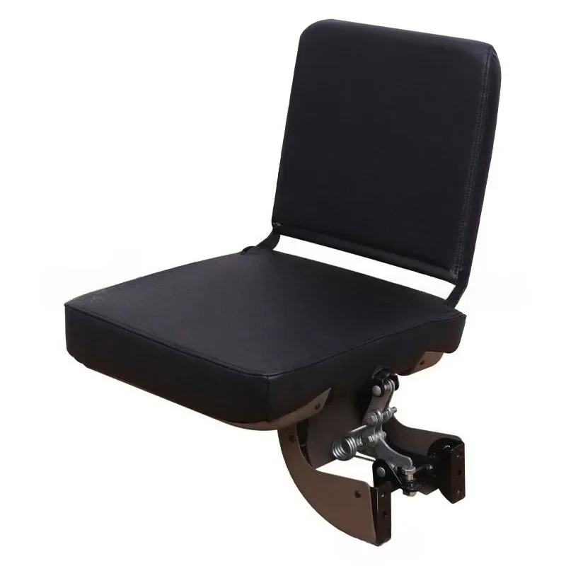 RV Bus Folding Flip Seat - Elegant Leather Automatic Rebound - Heavy Duty Camper Bus Accessory Seat