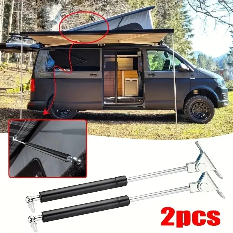 2PC Gas Struts Lift Arms for VW T5 / T6 Camper Van Pop Top Bed Board (250N Pair) RV Roof Tent Bed Board Accessories