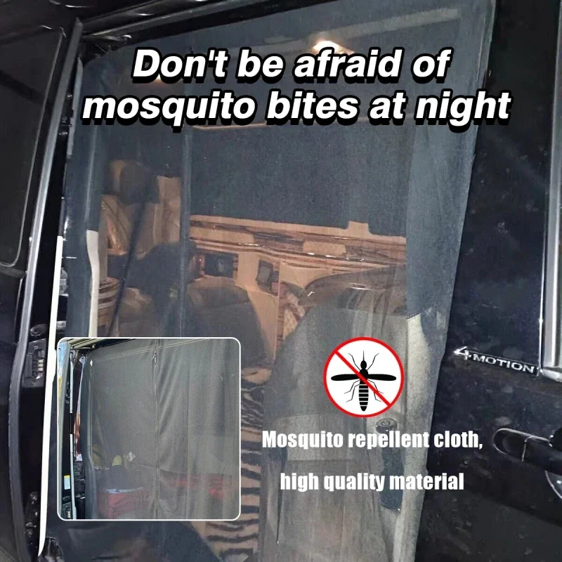 For VW T5 T6 Sliding Door Magnetic Insect Mosquito Fly Screen Net Camper Accessories