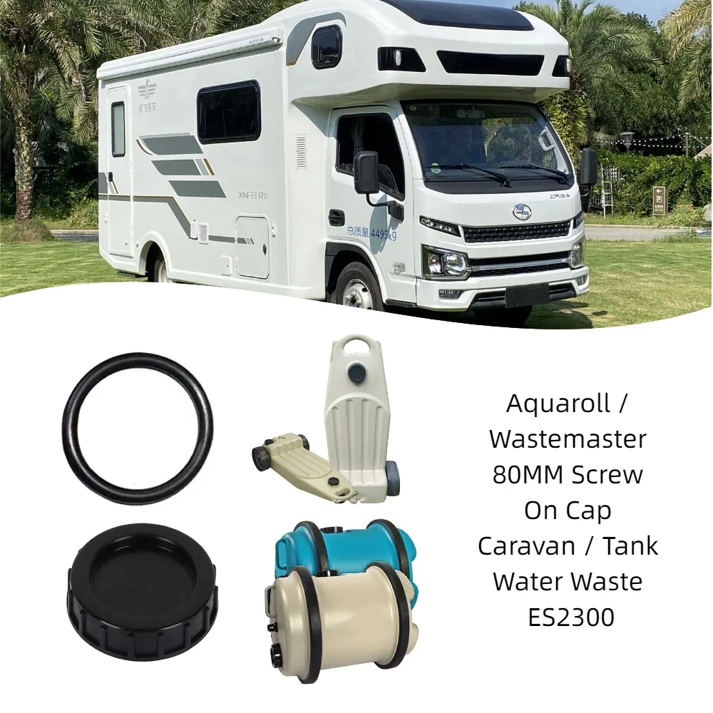 Aquaroll Wastemaster 80MM Screw-On Cap with Seal ES2300 for Caravan Water Waste Tanks, Camper Accessories