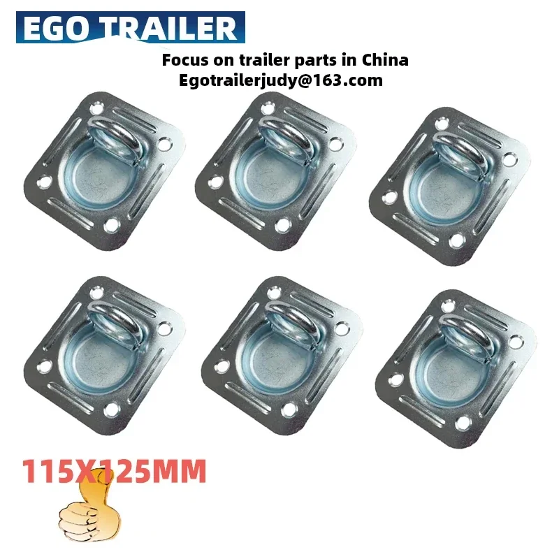 6pcs Lashing Ring 5000lb Recessed Tie Down Deck Ring Rope Ring D Ring Tie Down Point Anchor Trailer Parts Accessories