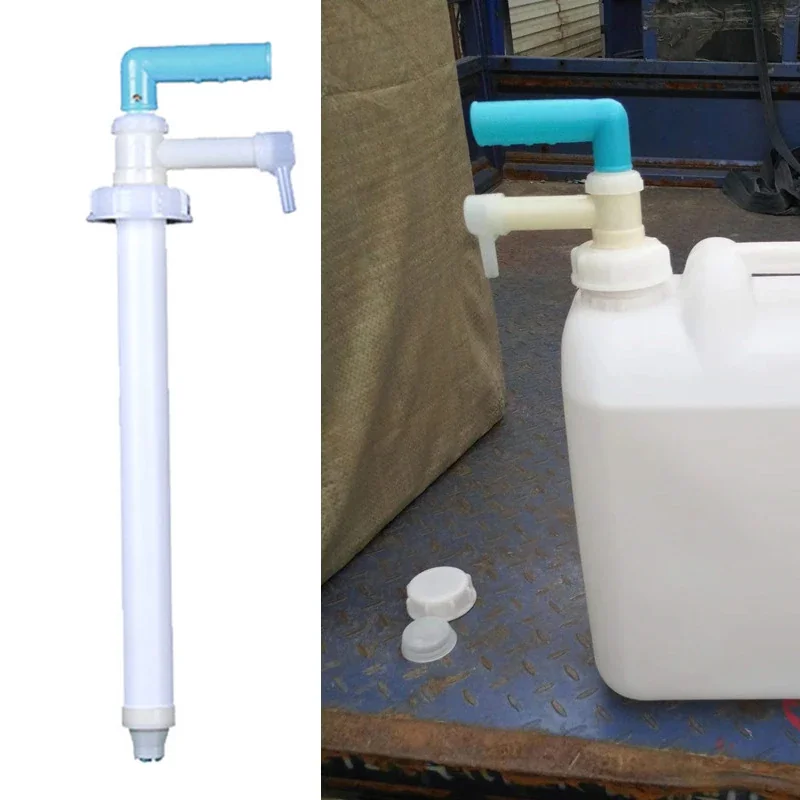 1/2Pcs Hand Fuel Pump Manual Liquid Transfer Pump, Acid Resistant, Oil Suction Pipe, Plastic Oil Pump for Household, RV, and Car