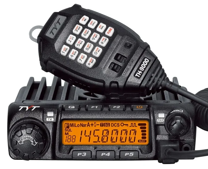 TH-9000D Car Mount Radio 60W Long Range UHF Ham Radio Transceiver, 50KM Intercom Function Vehicle Mounted Walkie Talkie