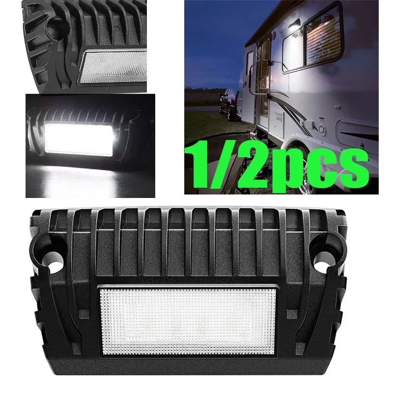 5 inch 1/2pcs LED Porch Light RV Work Lamp - 6500K White Lighting, 300 Lumen for Trailers, Car, Truck, SUV, Trailer, Van, Boat