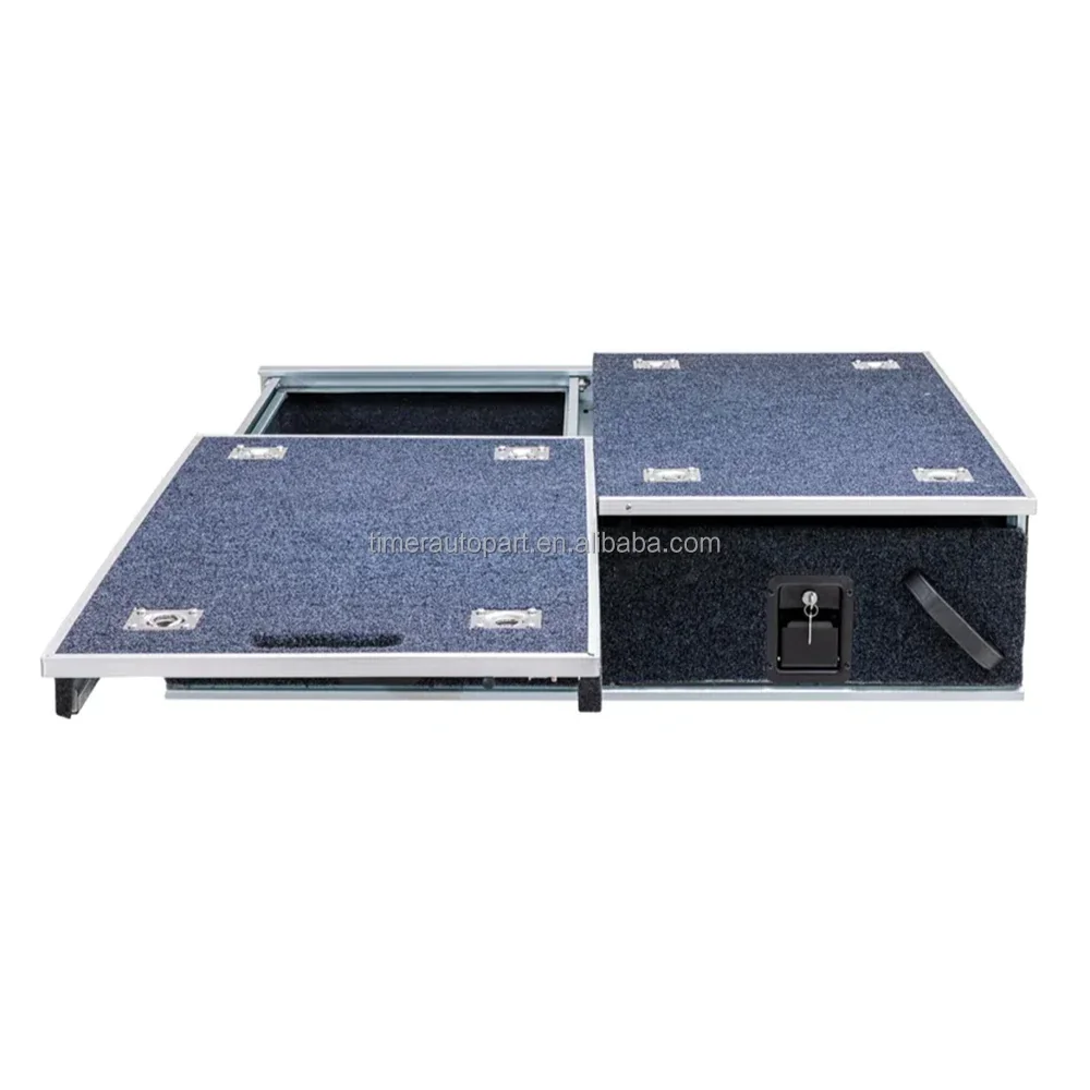 4x4 Drawer Storage System, Double Drawer Camping Tool Boxes for Patrol Y62/Y61 GU/GQ, 1000mm 4WD Offroad Pickup 4x4 Tool