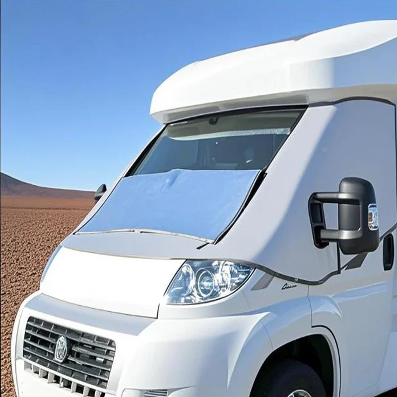 Car Windshield Snow Cover for Fiat Ducato - Antifreeze Windshield Cover with Magnetic Window Sunshade and Thickened Protector