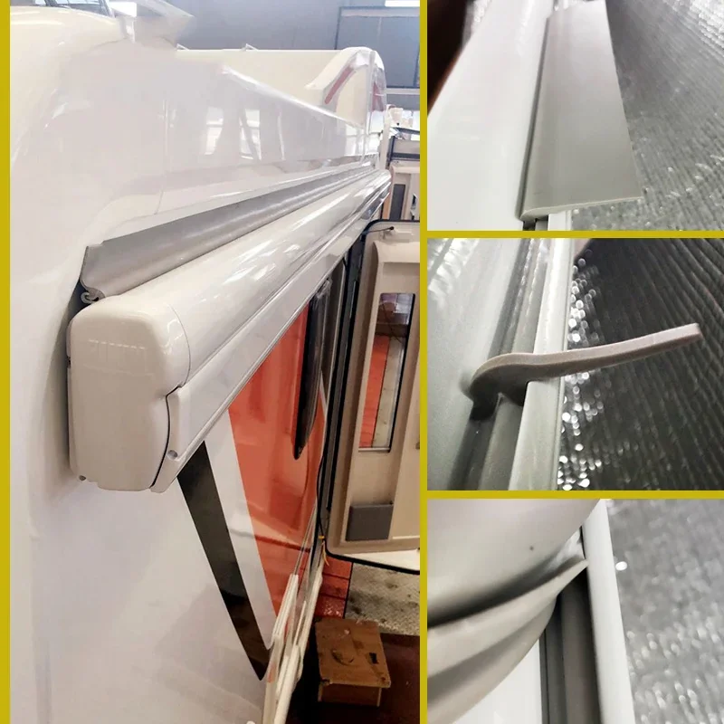 Rain Rubber Guard Seal For Fiamma F45 F70 Awning Kit, Curved Walls, Adapter Sold Per Meter