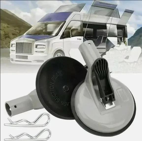 2 Pieces Wall Mounted Bracket Suction Cup Bracket Sunshade Footrest Compatible with Thule Omnistor RV Suction Cup Accessories