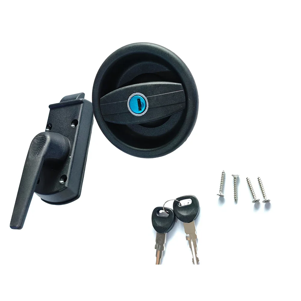 BAF-C305 Caravan Alloy Circular Door Lock, RV Accessories for Motorhome, Complete Door Lock, C/W Barrel, Left Hand