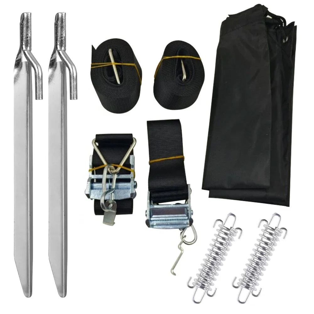 1set Fit for Thule Awning Storm Hold Down Side Straps, Canopy Securing Hooks, Caravan & Motorhome Storm Wind Set, Pair RV Accessories