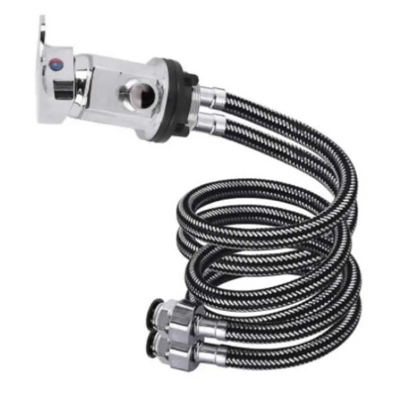 RV Camping Vehicle Shower Mixer Faucet Outlet 1/2" with 1500mm Push-On