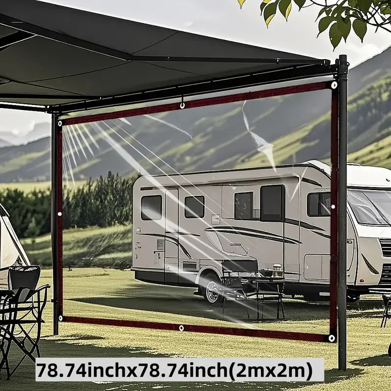 Transparent Waterproof PVC Tarpaulin Cover - Lightweight Durable 10oz/SQM for Outdoor, Raincoat, Tent, Camping Equipment