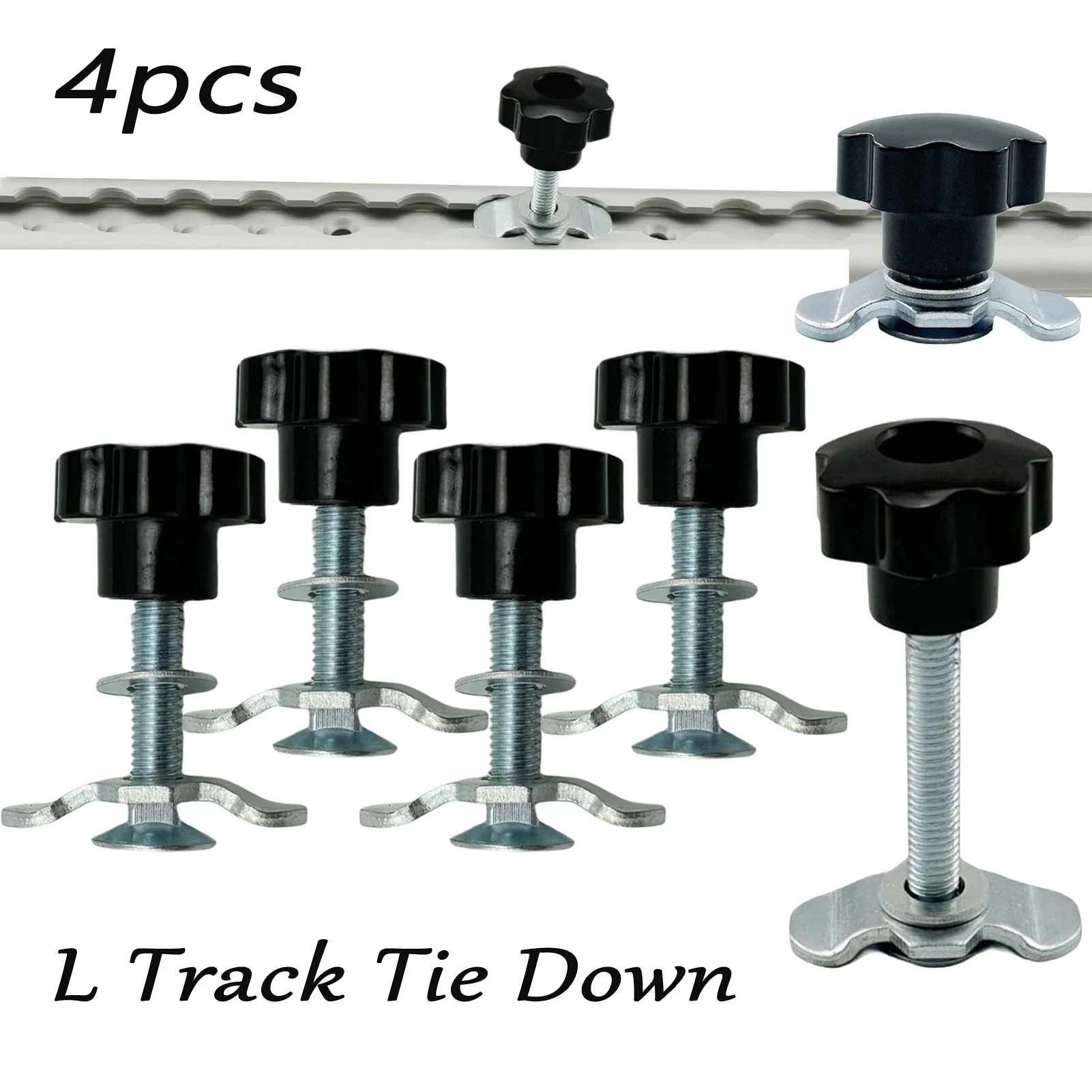 Screw Fitting Airline Rail Tie Down Rope Kit Anchors M8 For Boat, Truck, Trailer Moto