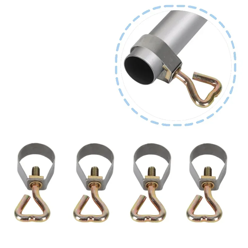 4PCS Awning Pole Clamp, Adjustable Metal Caravan Motorhome Awning Tent Clamps, Clips - Outdoor Accessories (21-23mm/ 24-26mm)