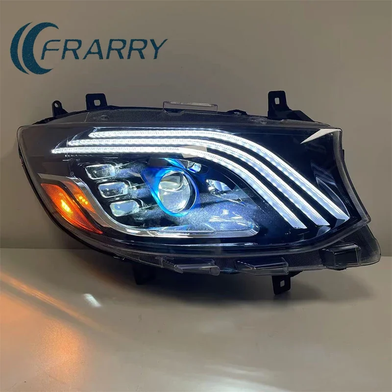 LED Headlight Kit for Mercedes Sprinter (2018-2023) with DRL, Turn Signal, & Angel Eyes