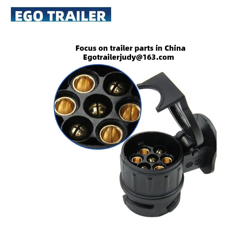 Europe 12V 13-Pin Plastic Socket Plug Car Styling Electrical Plug RV Caravan Adapter